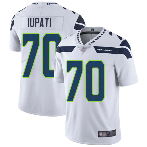 Seattle Seahawks Limited White Men Mike Iupati Road Jersey NFL Football 70 Vapor Untouchable